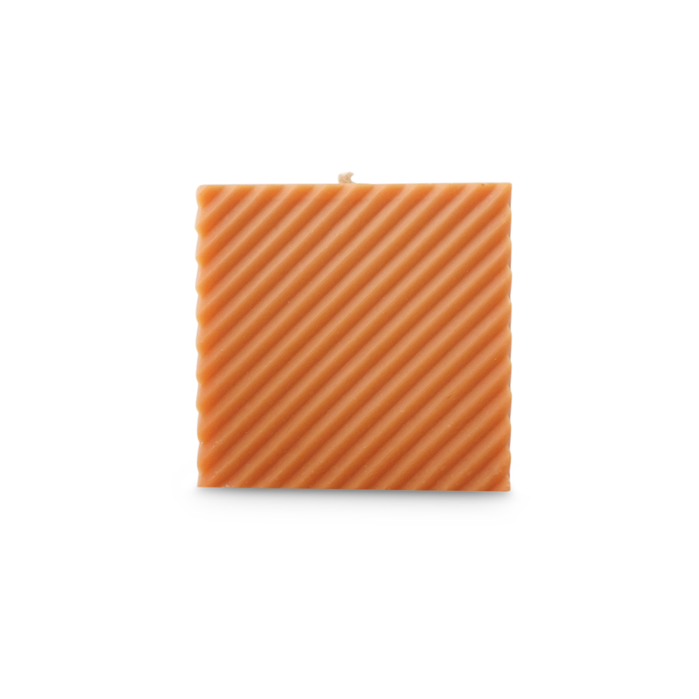 Cube Kerze brauner Zucker 5x5cm
