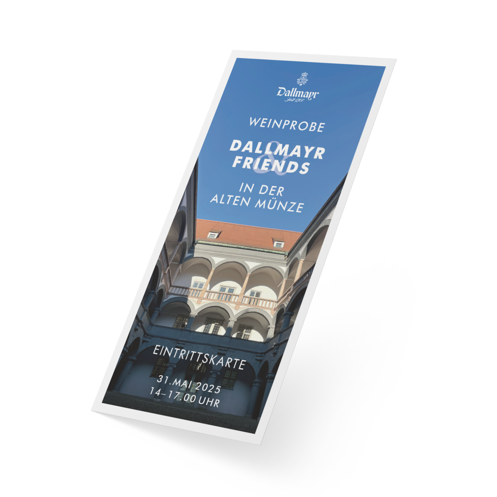 Eintrittskarte Dallmayr & Friends von 14:00 Uhr bis 17:00 Uhr Eintrittskarte Dallmayr & Friends von 14:00 Uhr bis 17:00 Uhr