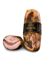 Guanciale intero affumicato, luftgetrockneter Speck vom Schwein