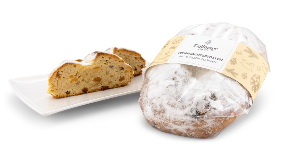 Weihnachtsstollen mit weissen Rosinen Dallmayr Weihnachtsstollen mit weissen Rosinen Dallmayr
