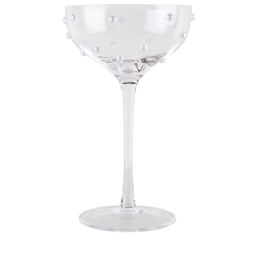 Cocktailglas Perlen weiß