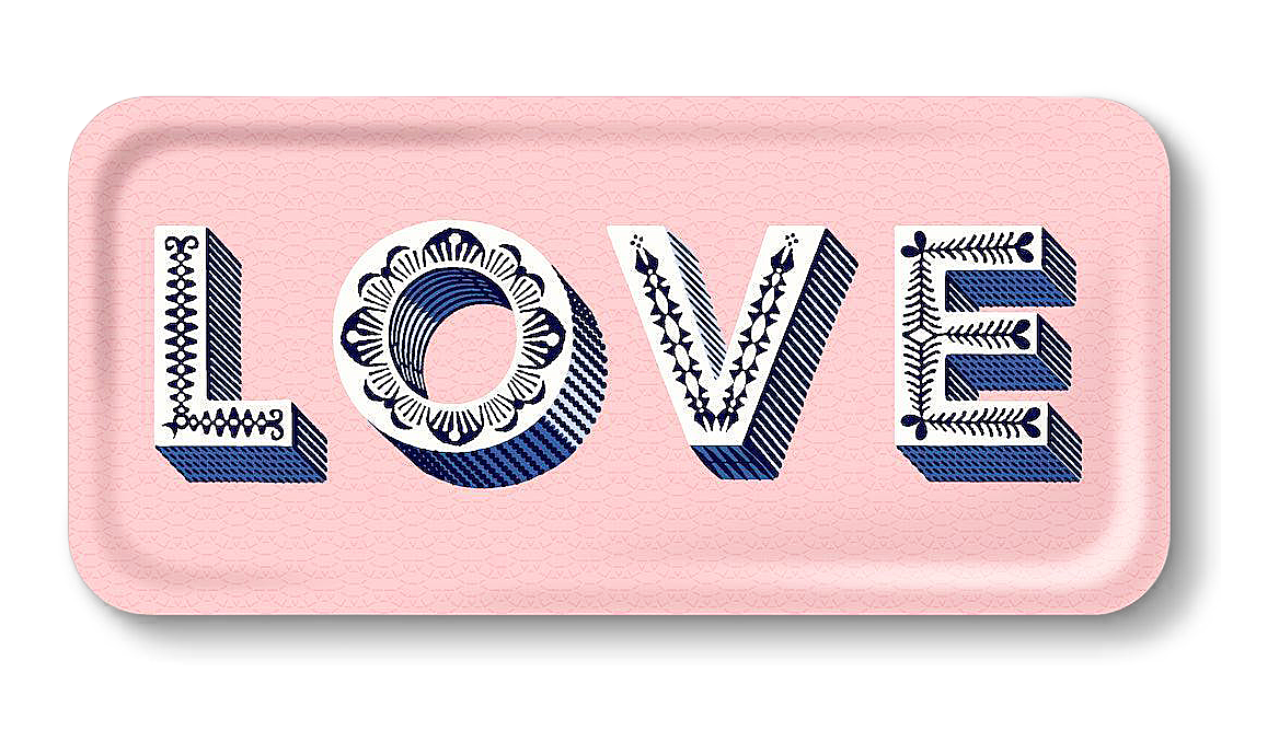 Image of Tablett LOVE Rosa