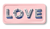 Tablett LOVE Rosa