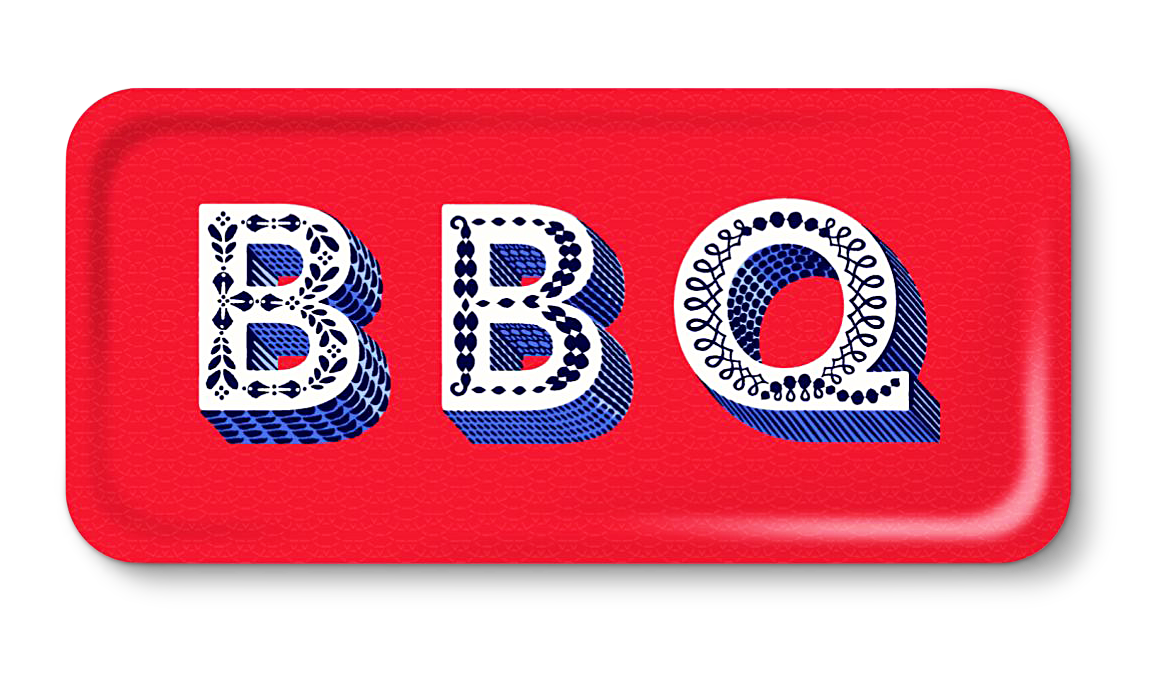 Image of Tablett BBQ rot