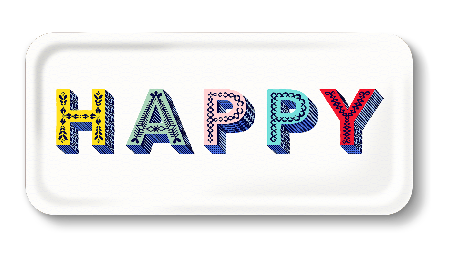 Image of Tablett HAPPY bunt