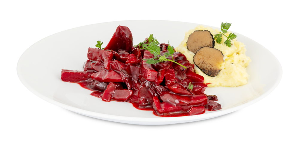 Beet Bourguignon mit getrüffeltem Kartoffelpüree Beet Bourguignon mit getrüffeltem Kartoffelpüree