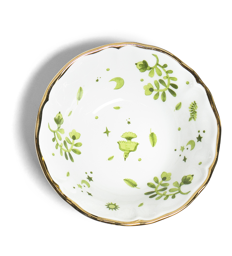 owl klein Green Floral Bitossi 15,5cm owl klein Green Floral Bitossi 15,5cm