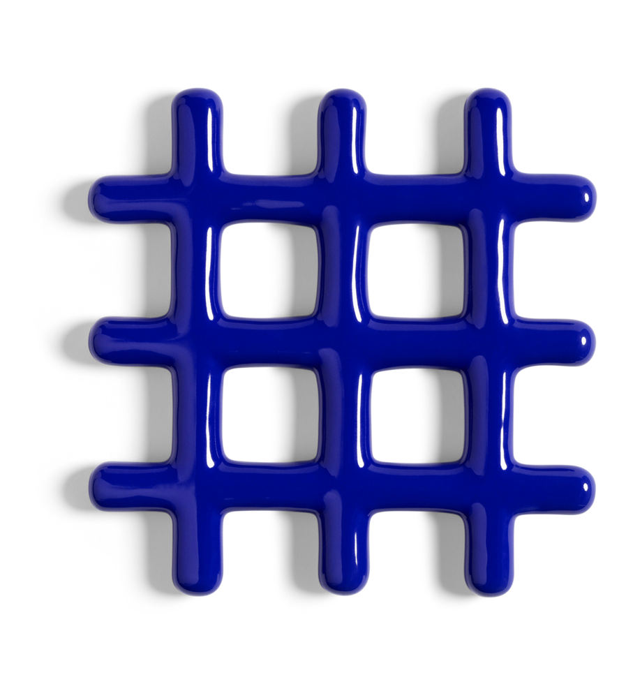 Topfuntersetzer Gitter blau