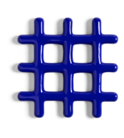 Topfuntersetzer Gitter blau