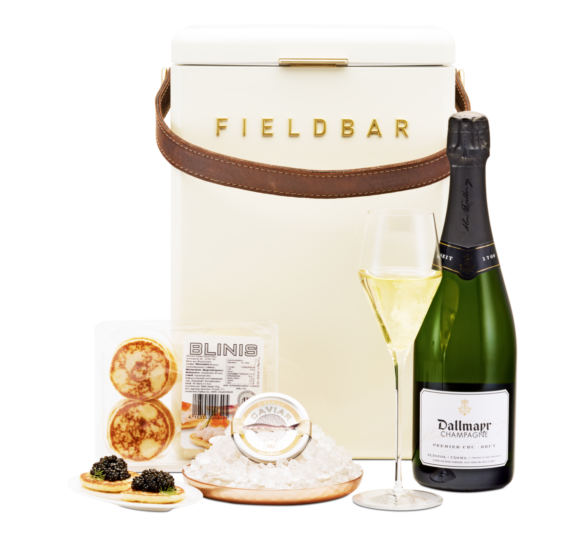 Image of caviar and champagne