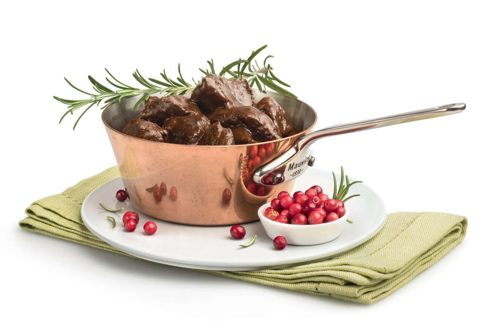 Hirschgulasch mit Cassis