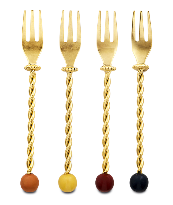 Kuchengabel gold 4er Set Bitossi Kuchengabel gold 4er Set Bitossi