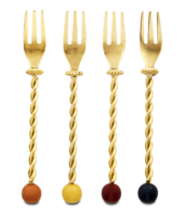 Kuchengabel gold 4er Set Bitossi