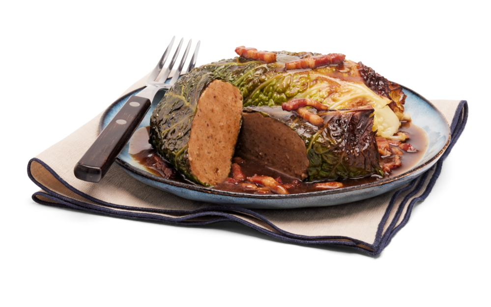 Wirsingroulade, Specksauce Wirsingroulade, Specksauce