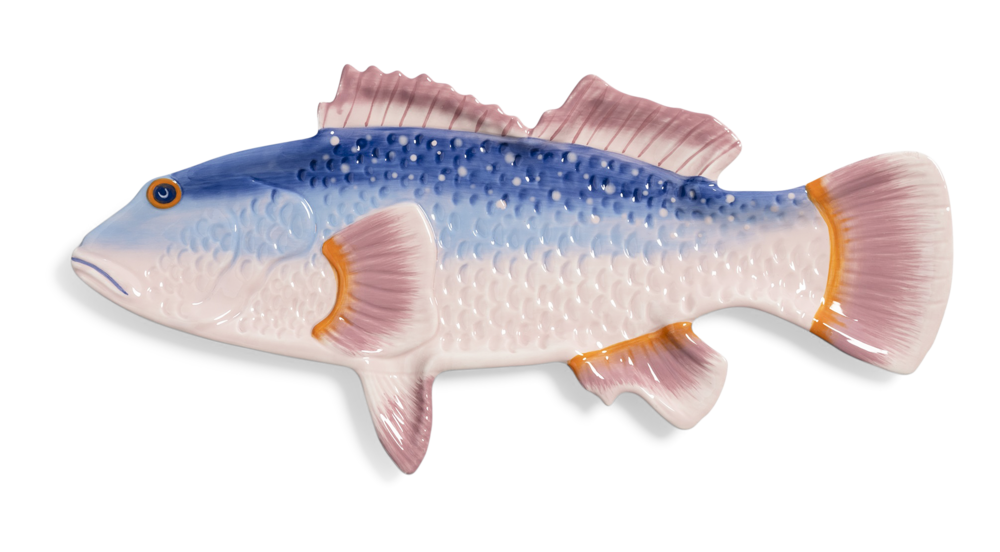 Teller Fisch Barsch 38 x 18 x 1cm Teller Fisch Barsch 38 x 18 x 1cm