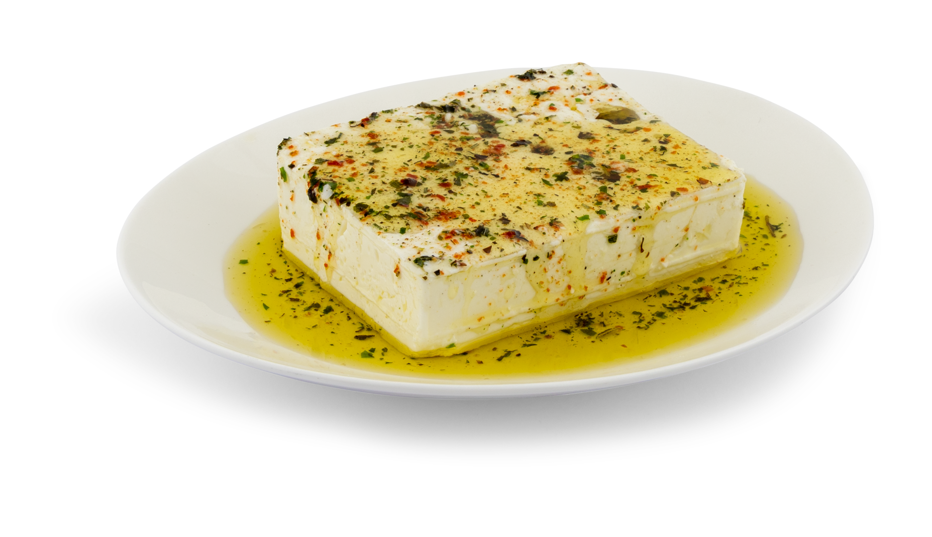 Image of Feta mariniert mit Zitronenöl und Kräutern