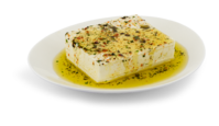 Feta mariniert mit Zitronenöl und Kräutern Feta mariniert mit Zitronenöl und Kräutern