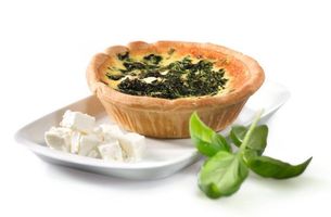 Quiche mit Spinat/Schafskäse Quiche mit Spinat/Schafskäse
