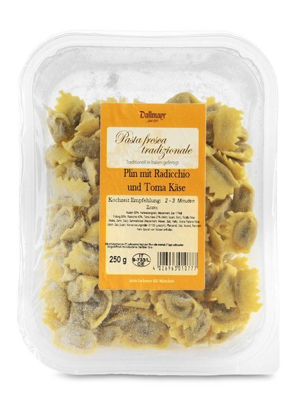 Plin mit Radicchio und Tomakäse Plin mit Radicchio und Tomakäse