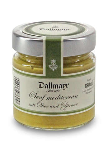 Senf mediterran mit Olive und Zitrone Dallmayr Senf mediterran mit Olive und Zitrone Dallmayr