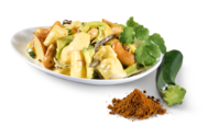 Huhn, Curry, Zucchini