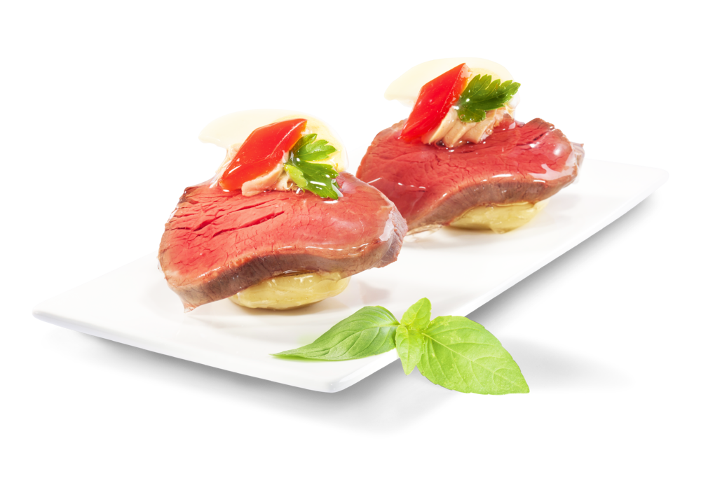 Rinderfilet, Artischocke, Entenlebermousse Rinderfilet, Artischocke, Entenlebermousse