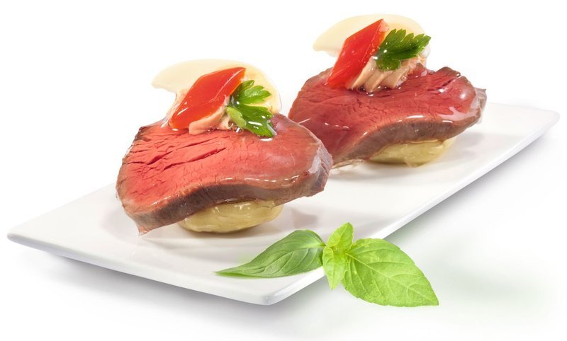 Rinderfilet, Artischocke, Entenlebermousse Rinderfilet, Artischocke, Entenlebermousse