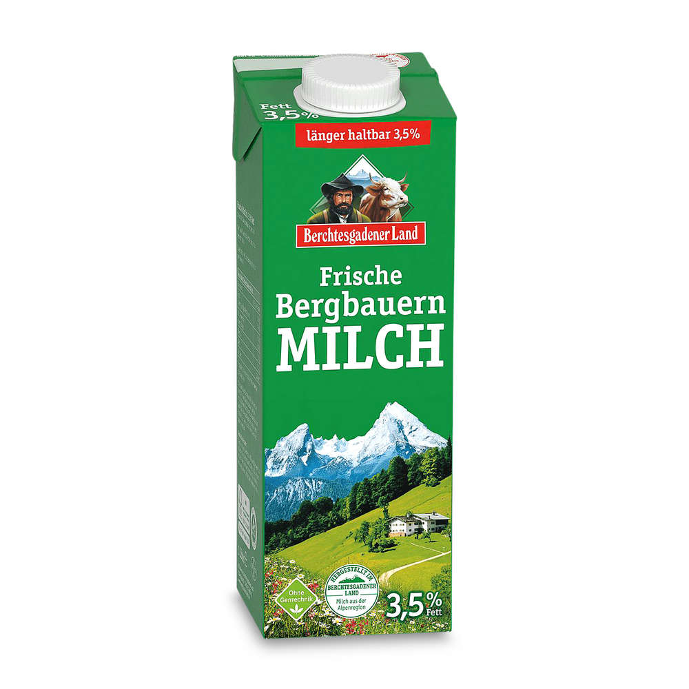 Bergbauernmilch 3,5% frisch (P) länger haltbar Berchtesgadener Land Bergbauernmilch 3,5% frisch (P) länger haltbar Berchtesgadener Land