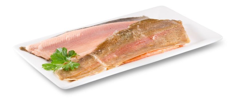 Lachsforellenfilet bayerisch geräuchert Lachsforellenfilet bayerisch geräuchert