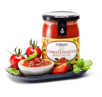 Die Tomatensauce mit Basilikum