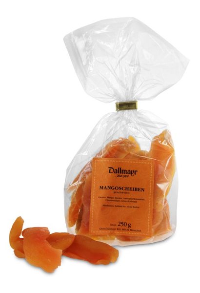 Mangostreifen getrocknet gezuckert und geschwefelt Mangostreifen getrocknet gezuckert und geschwefelt
