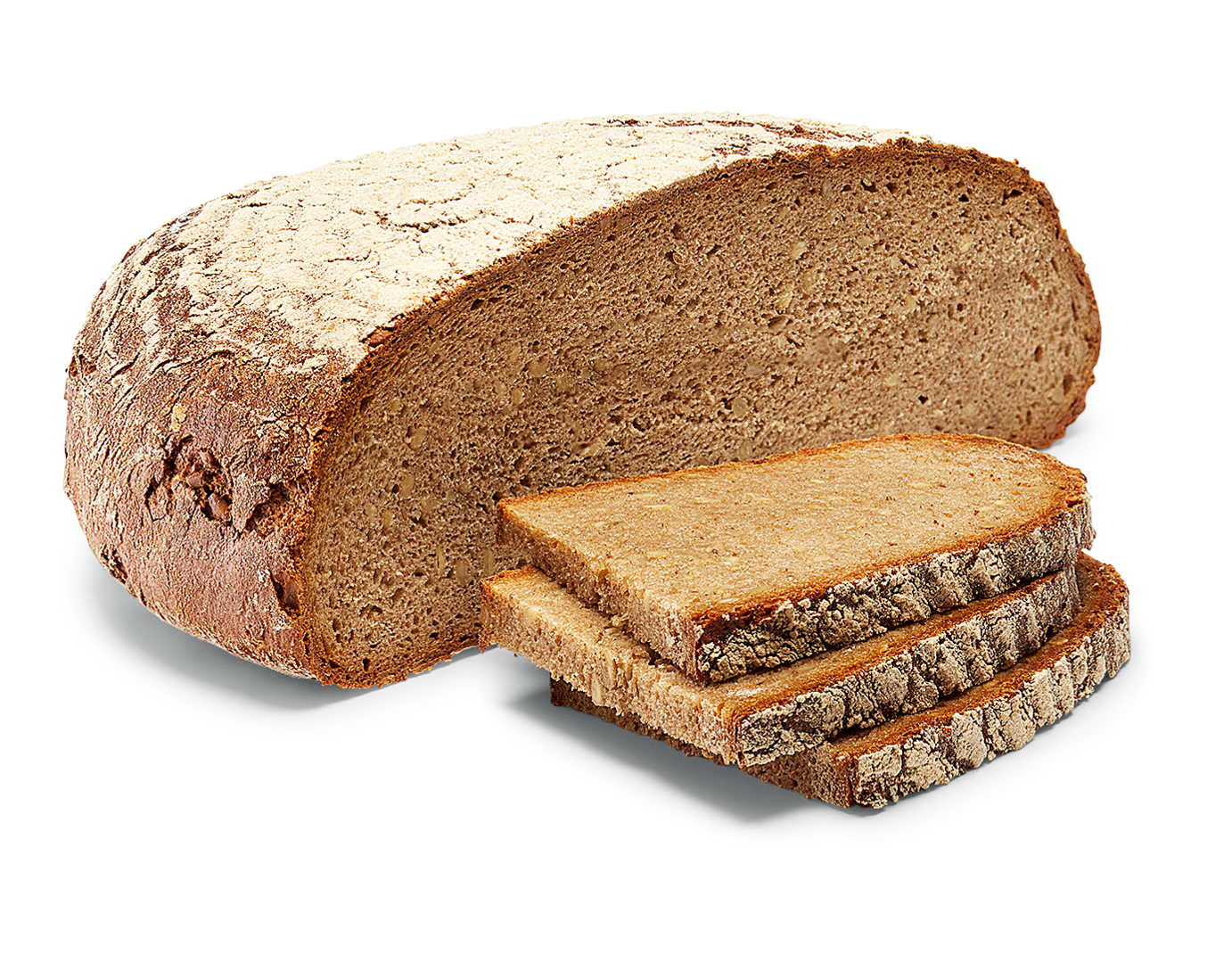 Landbrot mit Sonnenblumenkernen
 und Gewürzen halb
 Dallmayr