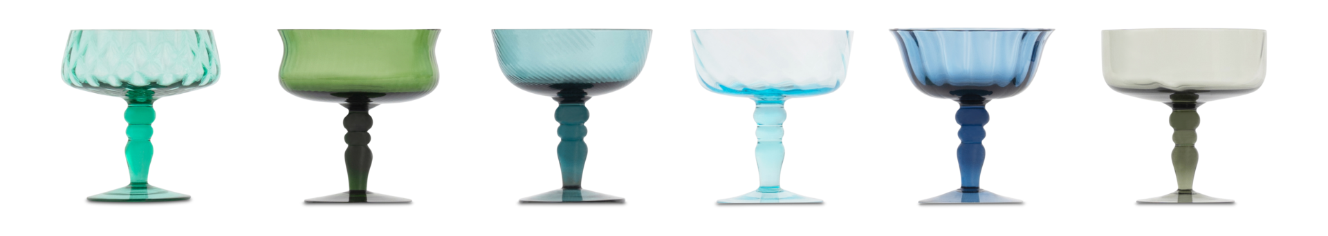 Coupe 6er Set Blau Grün
 Bitossi 
 11cm