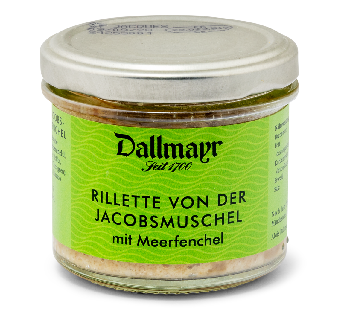 Rillette von der Jakobsmuschel mit Meerfenchel