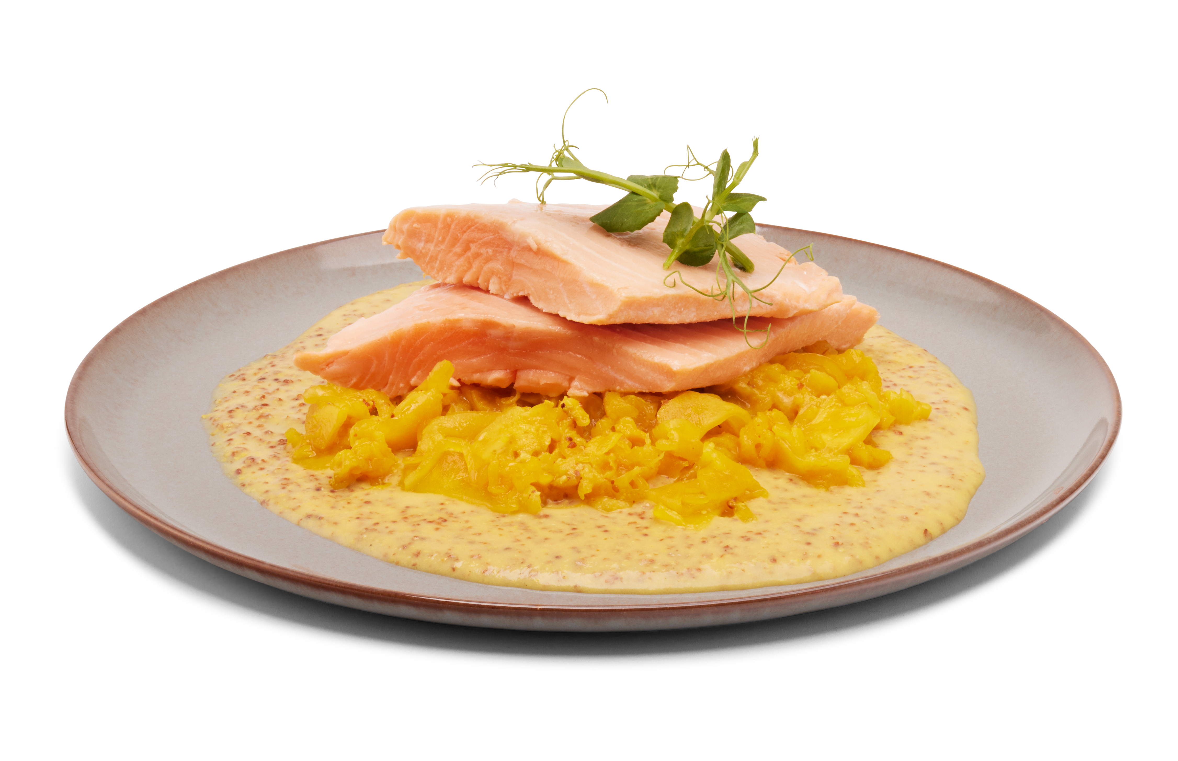 Saibling, Pommery-Senfsauce, Fenchel