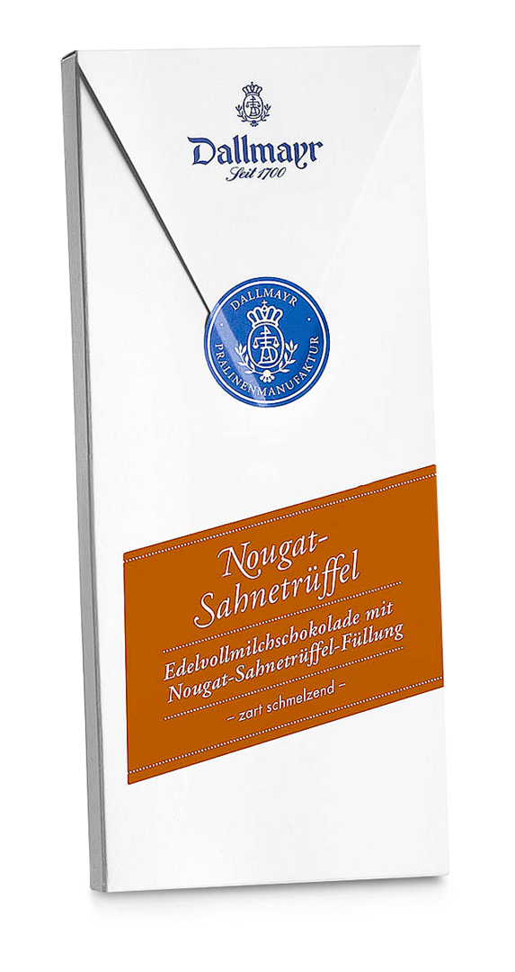 Nougat-Sahnetrüffel Schokolade
 Dallmayr
 