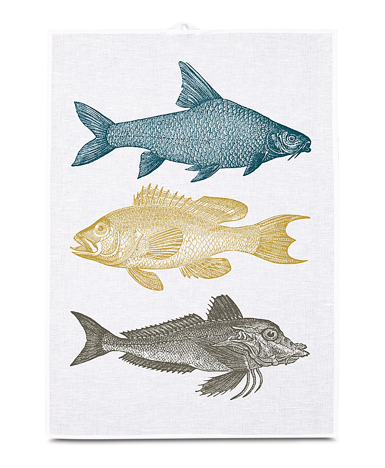 Geschirrtuch Fischtrio 
 