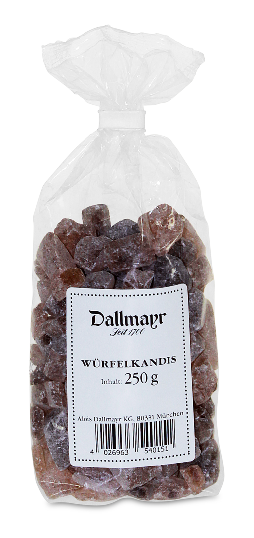 Würfelkandis braun
 Dallmayr Teezucker