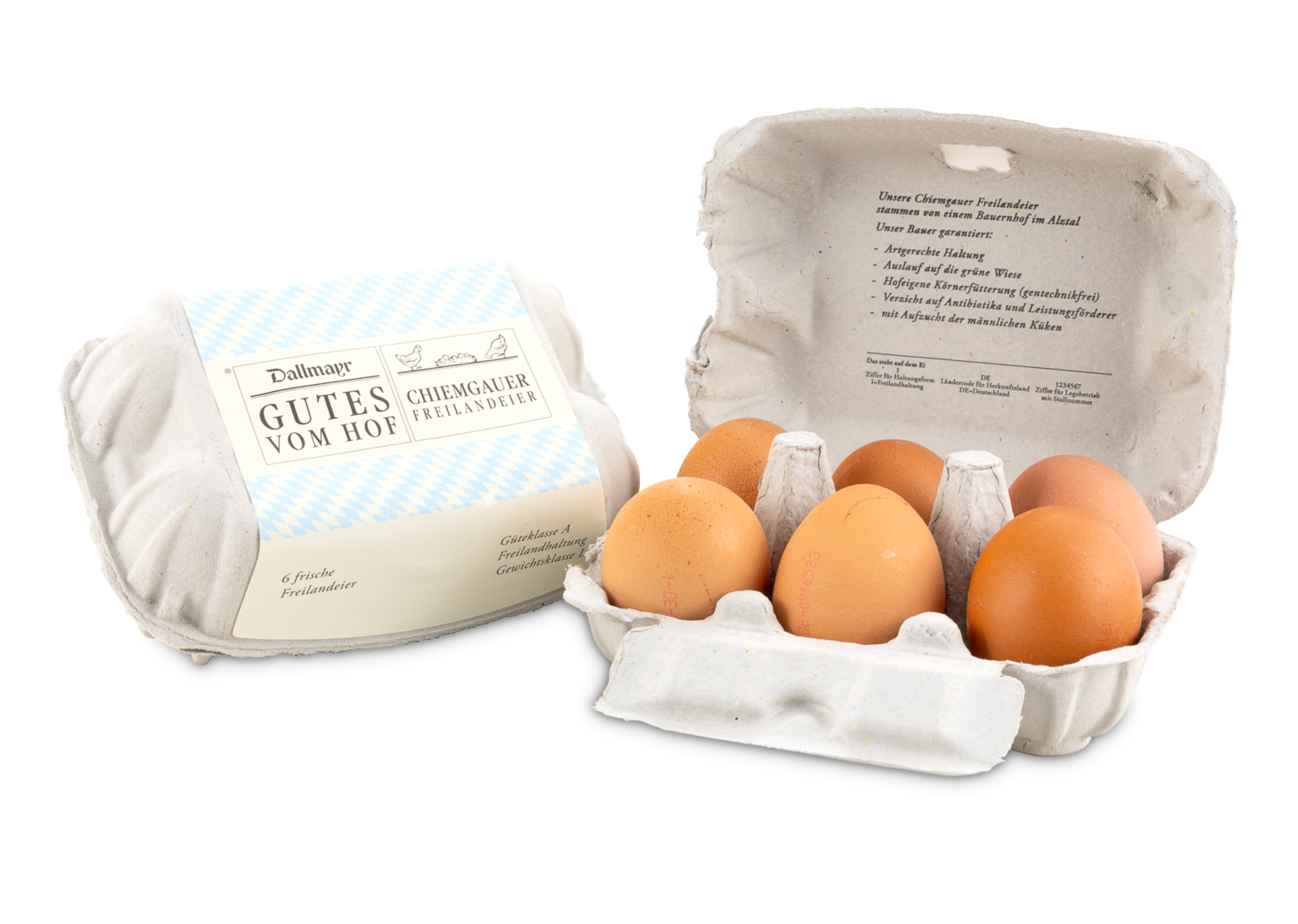 Chiemgauer Freilandeier Dallmayr  "L" Güteklasse A