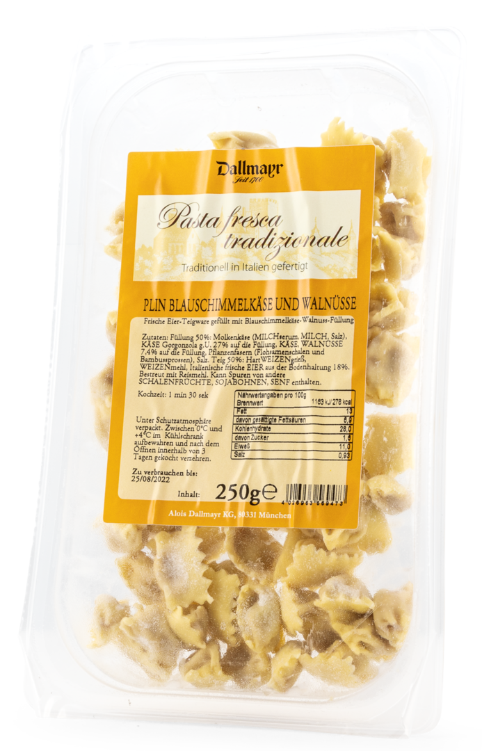 Plin mit Blauschimmelkäse und Walnuss
 Dallmayr
 