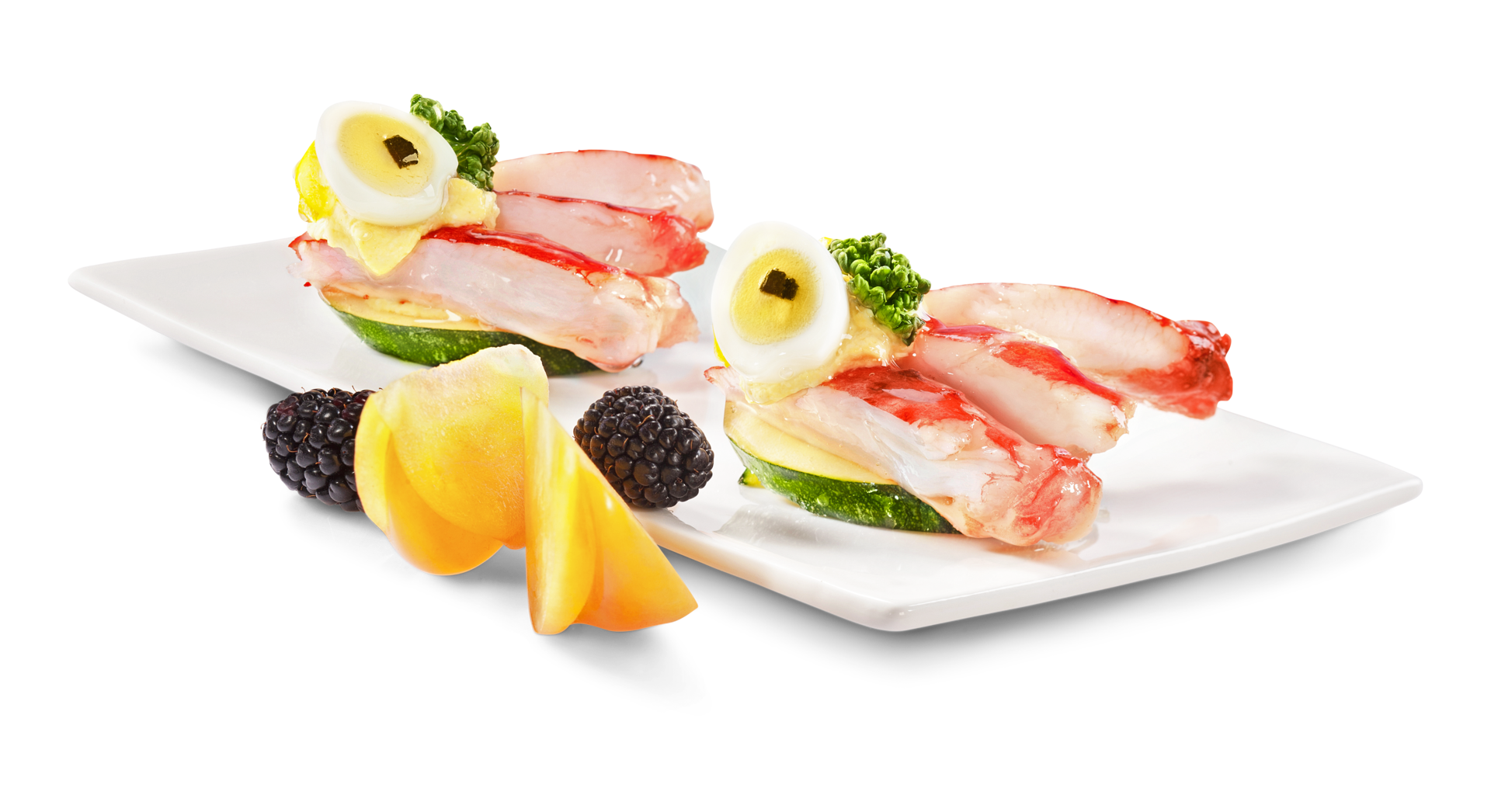 Königskrabbe, Ei, Zucchini