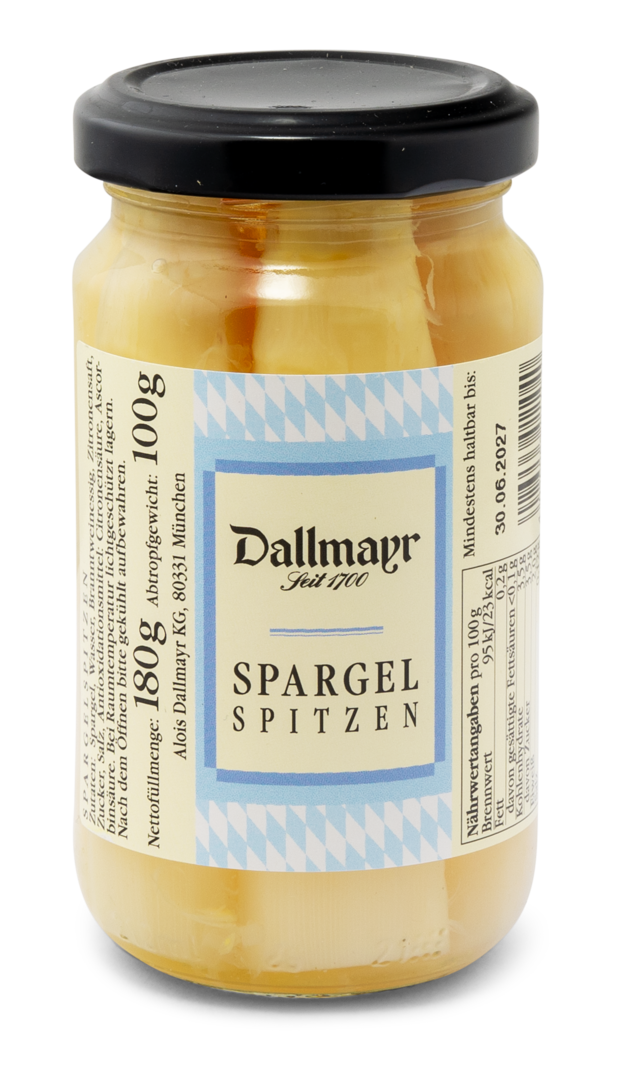 Spargelspitzen im Glas