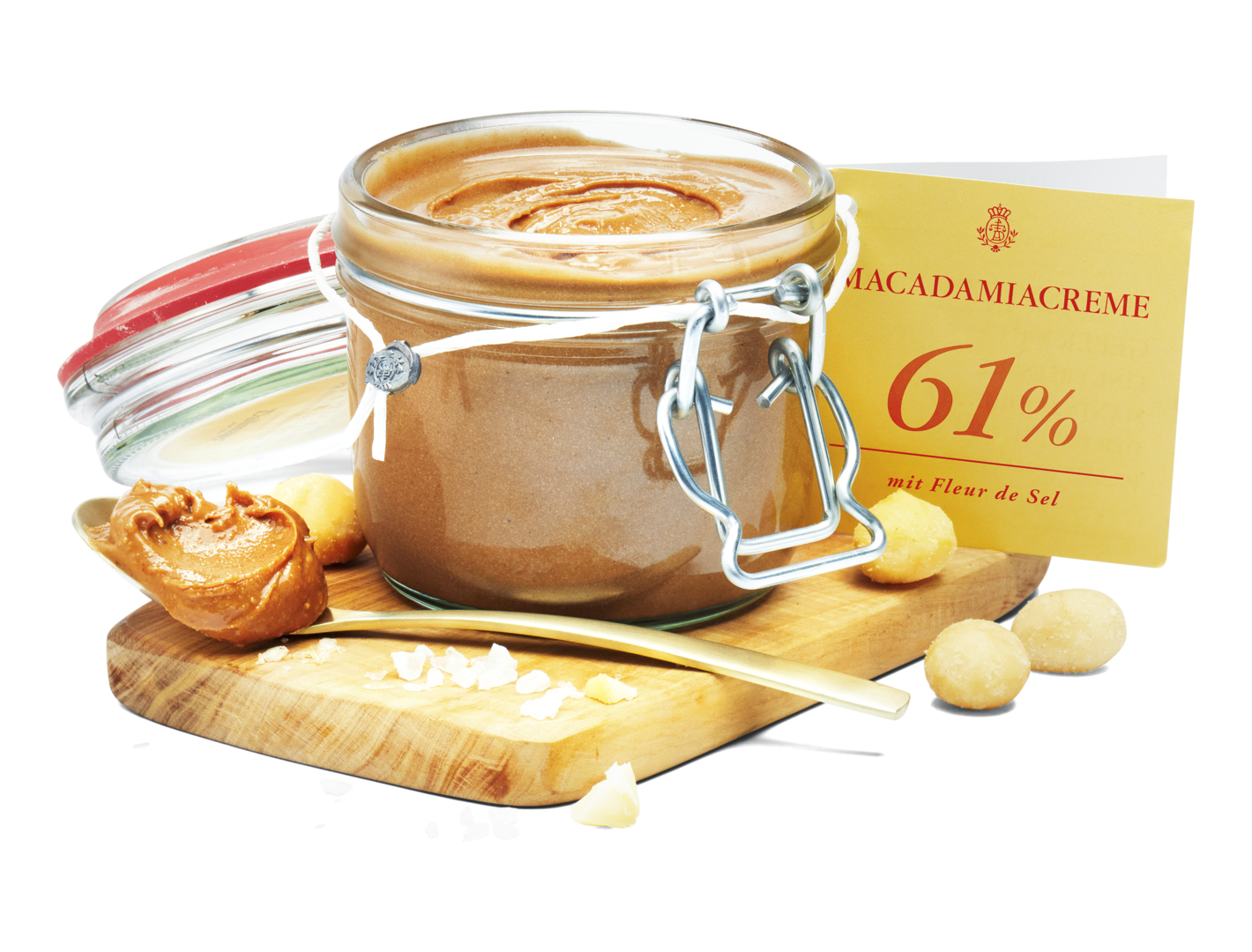 Macadamiacreme 61% mit Fleur de Sel vegan
 Dallmayr
 