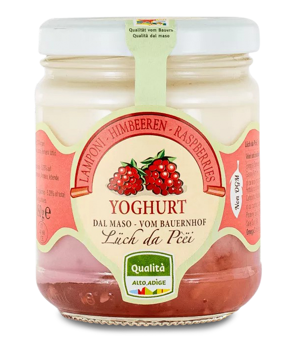 Joghurt mit Himbeeren Lüch da Pcei, Alta Badia