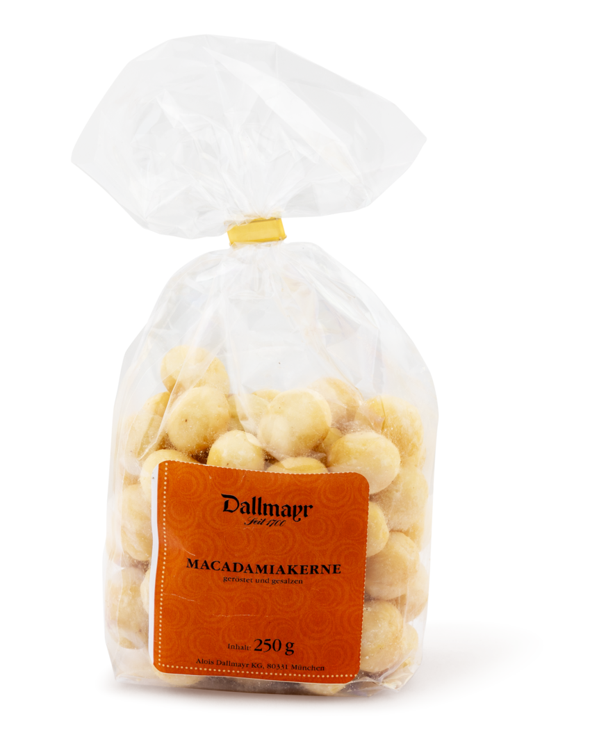 Macadamiakerne geröstet und gesalzen 
 Dallmayr
 