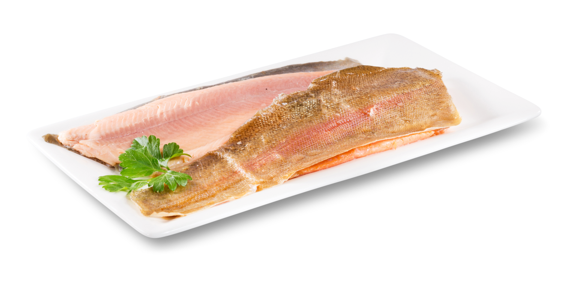 Lachsforellenfilet
 bayerisch geräuchert