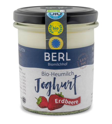 Joghurt-Heumilch-Bio Erdbeere
 3% Fett