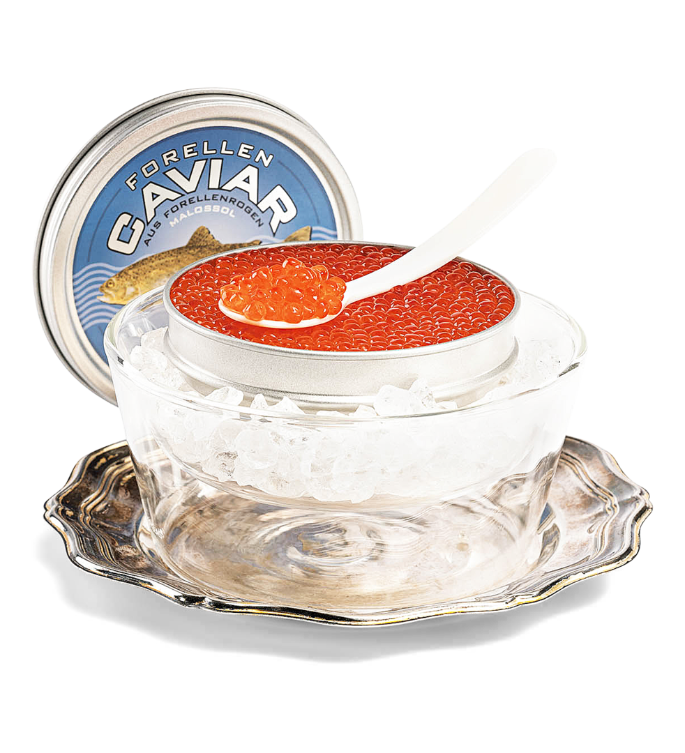 Forellencaviar mit Sylter Meersalz
 