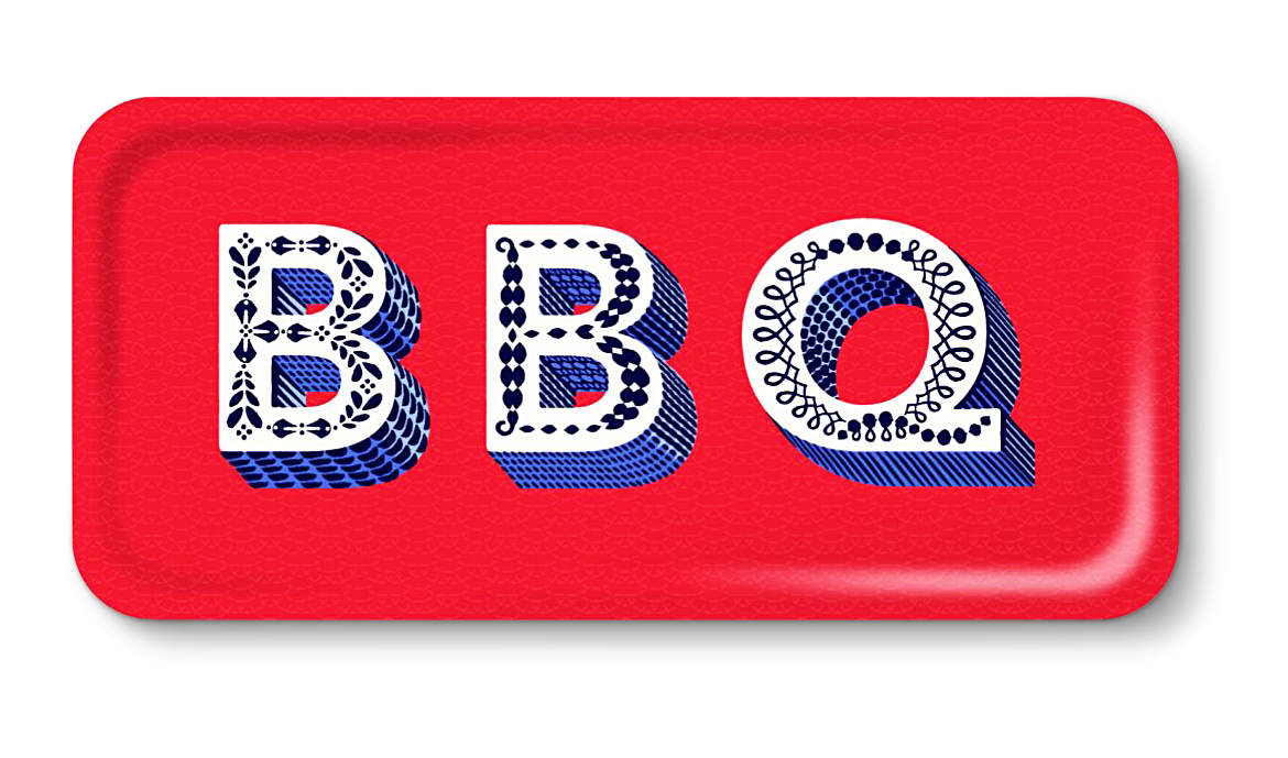 Tablett BBQ rot
 