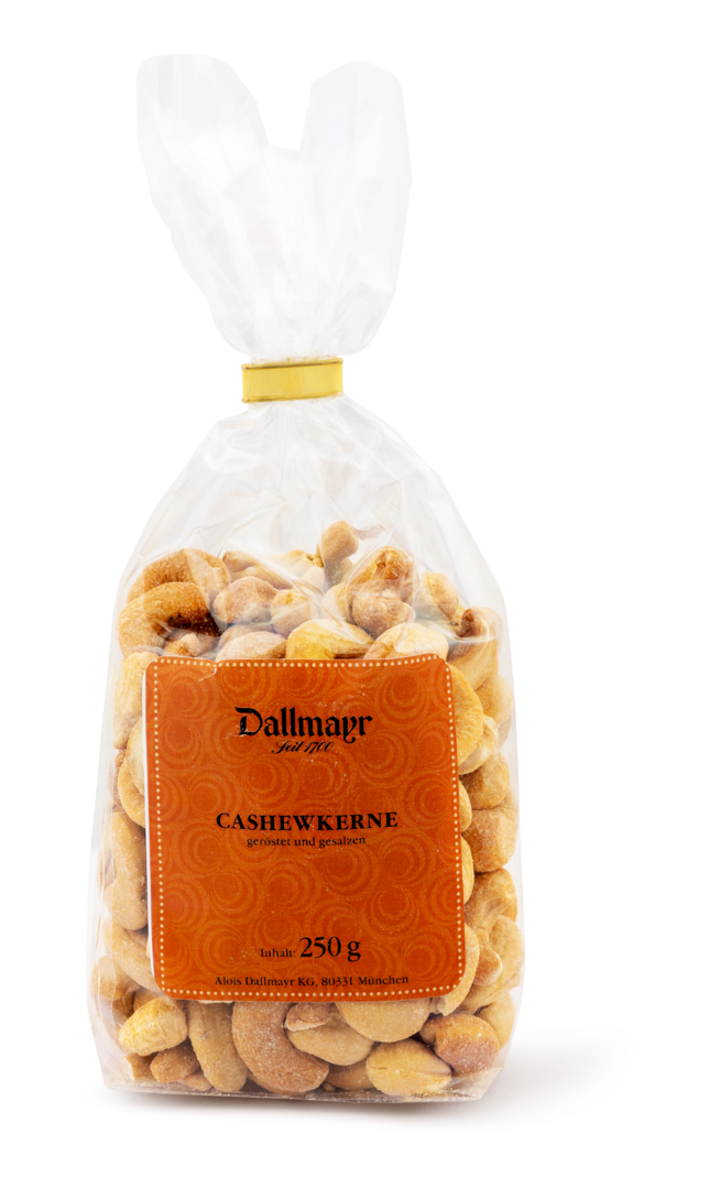 Cashewkerne geröstet und gesalzen
 Dallmayr